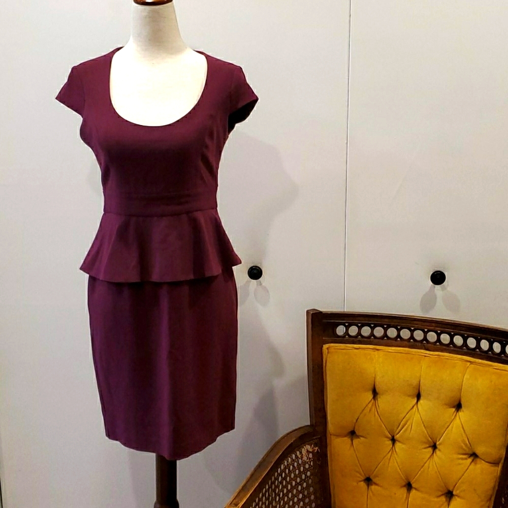 Ann Taylor Purple Peplum Dress